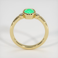 0.70 Ct. Emerald Ring, 18K Yellow Gold 3