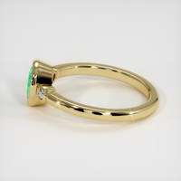 0.70 Ct. Emerald Ring, 18K Yellow Gold 4