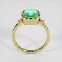 3.06 Ct. Emerald Ring, 18K Yellow Gold 3