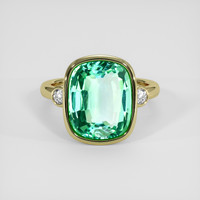 6.14 Ct. Emerald Ring, 18K Yellow Gold 1
