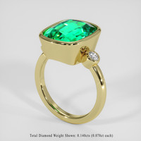 6.14 Ct. Emerald Ring, 18K Yellow Gold 2