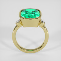 6.14 Ct. Emerald Ring, 18K Yellow Gold 3