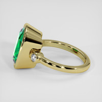 6.14 Ct. Emerald Ring, 18K Yellow Gold 4