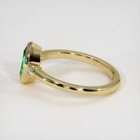 0.56 Ct. Emerald Ring, 18K Yellow Gold 4