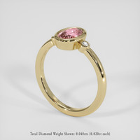 1.17 Ct. Pink Sapphire Ring, 18K Yellow Gold 2