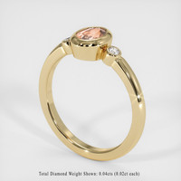 0.75 Ct. Sapphire Ring, 18K Yellow Gold 2