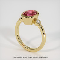 2.82 Ct. Padparadscha Sapphire Ring, 18K Yellow Gold 2
