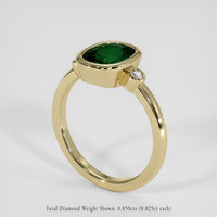 1.86 Ct. Bluish Green Sapphire Ring, 18K Yellow Gold 2
