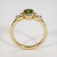 2.06 Ct. Green Sapphire Ring, 18K Yellow Gold 3