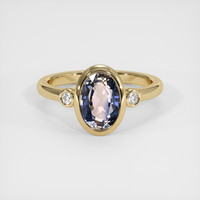 2.22 Ct. Bi Color Sapphire Ring, 18K Yellow Gold 1