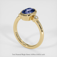 2.22 Ct. Bi Color Sapphire Ring, 18K Yellow Gold 2