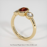 2.24 Ct. Reddish Orange Sapphire Ring, 18K Yellow Gold 2