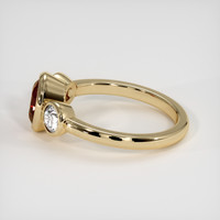 2.24 Ct. Reddish Orange Sapphire Ring, 18K Yellow Gold 4