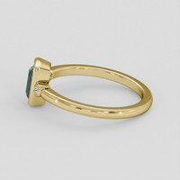 1.17 Ct. Bluish Green Sapphire Ring, 18K Yellow Gold 4