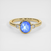 2.91 Ct. Blue Sapphire Ring, 18K Yellow Gold 1