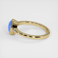 2.91 Ct. Blue Sapphire Ring, 18K Yellow Gold 4