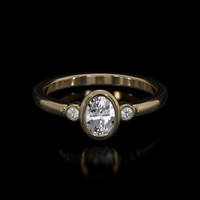 0.77 Ct. Sapphire Ring, 18K Yellow Gold 1