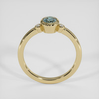 0.59 Ct. Bluish Green Sapphire Ring, 18K Yellow Gold 3