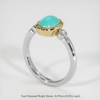 1.24 Ct. Gemstone Ring, 14K Yellow & White 2