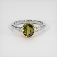 1.69 Ct. Gemstone Ring, 14K Yellow & White 1