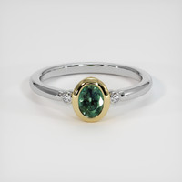 0.65 Ct. Gemstone Ring, 14K Yellow & White 1