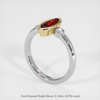 1.13 Ct. Ruby Ring, 14K Yellow & White 2