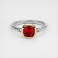 1.37 Ct. Ruby Ring, 14K Yellow & White 1