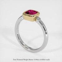 1.22 Ct. Ruby Ring, 14K Yellow & White 2