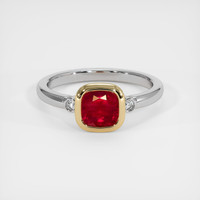 1.12 Ct. Ruby Ring, 14K Yellow & White 1