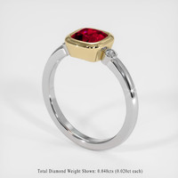 1.12 Ct. Ruby Ring, 14K Yellow & White 2