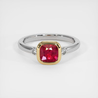 0.89 Ct. Ruby Ring, 14K Yellow & White 1