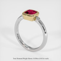 0.89 Ct. Ruby Ring, 14K Yellow & White 2