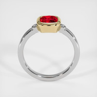 0.80 Ct. Ruby Ring, 14K Yellow & White 3