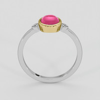 1.60 Ct. Pinkish Red Ruby Ring, 14K Yellow & White 3