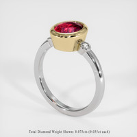 2.31 Ct. Ruby Ring, 14K Yellow & White 2