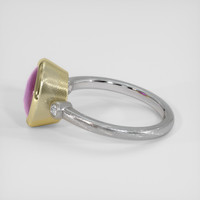 5.42 Ct. Purplish Pink Sapphire Ring, 14K Yellow & White 4
