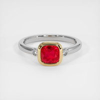 1.27 Ct. Ruby Ring, 14K Yellow & White 1