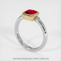 1.27 Ct. Ruby Ring, 14K Yellow & White 2