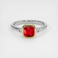 1.11 Ct. Ruby Ring, 14K Yellow & White 1