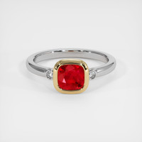 1.62 Ct. Ruby Ring, 14K Yellow & White 1