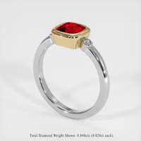 1.62 Ct. Ruby Ring, 14K Yellow & White 2