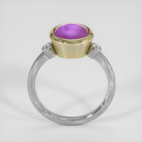 5.42 Ct. Purplish Pink Sapphire Ring, 18K Yellow & White 3