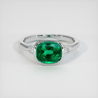 1.90 Ct. Emerald Ring, Platinum 950 1