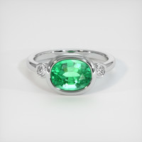 1.74 Ct. Emerald Ring, Platinum 950 1