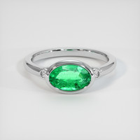 1.21 Ct. Emerald Ring, Platinum 950 1