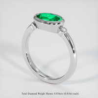 1.21 Ct. Emerald Ring, Platinum 950 2