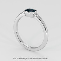 0.55 Ct. Gemstone Ring, Platinum 950 2