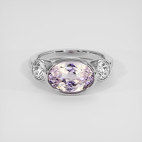 5.41 Ct. Pinkish Purple Kunzite Ring, Platinum 950 1