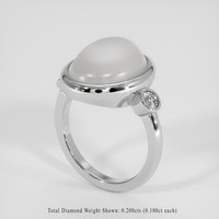 7.78 Ct. White Opal Ring, Platinum 950 2