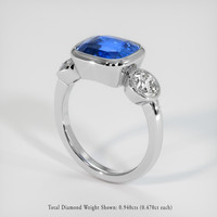 4.02 Ct. Blue Sapphire Ring, Platinum 950 2